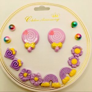 EARRINGS LOLLIPOPS RAINBOWS 🌈 FLOWERS!